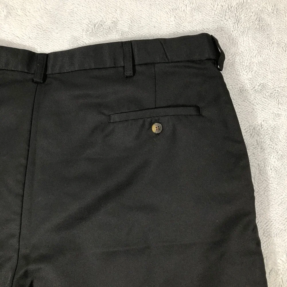 Haggar Shorts Men's Size 40 Black Flat Front Chino Golf Casual Summer Outdoor